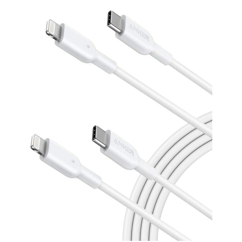 Anker USB C to MFi Certified Lightning Cable [10ft, 2-Pack] Powerline II iPhone